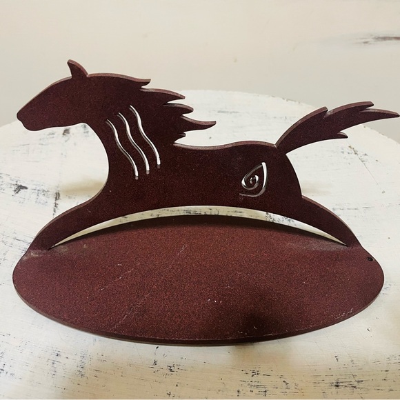 Rare Find Rustic Horse Silhouette Metal Wall Art - Picture 1 of 7